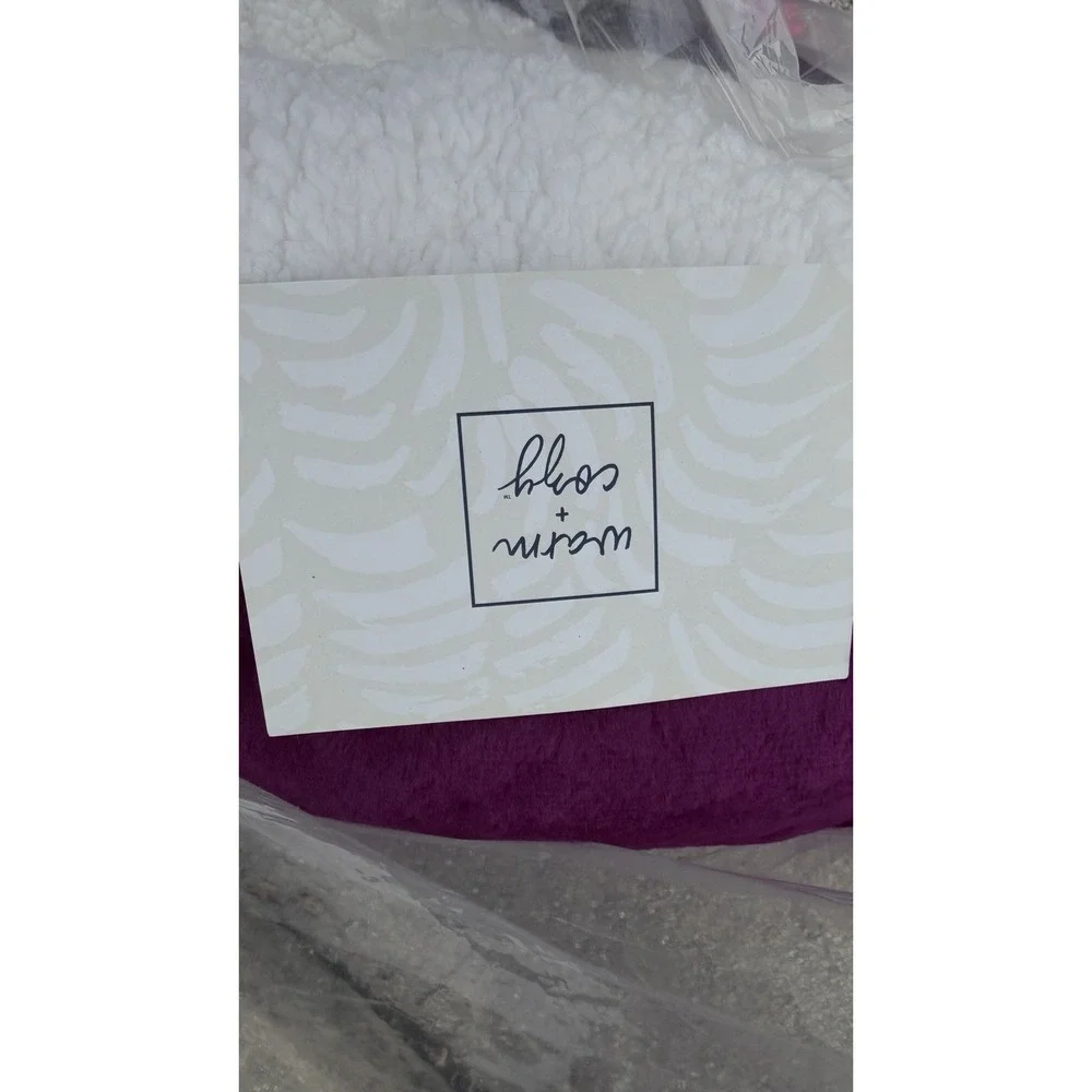 Set of 2 Faux Fur Euro Pillows 26x26‎ Plush Purple White Soft Decor